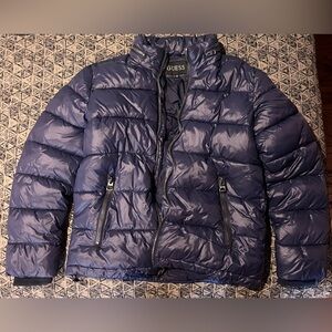 Navy Blue Guess Puffer Jacket MEDIUM